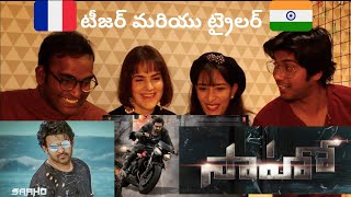 SAAHO  Teaser  Trailer  REACTION  Prabhas  Shraddha  from French girls and Indian boys [upl. by Noemi]