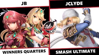 The CUT 169 Winners Quarters  JB PyraMythra vs jclyde Sheik SSBU [upl. by Anaujit288]