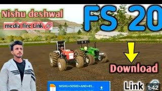 how to download FS 20 Nishu deswal tractor game mod 🚜 how to download fs20 Indian tractor mod 🚜📸 [upl. by Georgiana726]