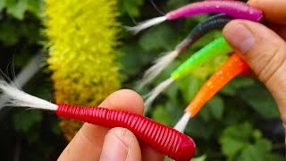 Making a Silicone Goat Tail Worm  diy fishing lure [upl. by Asselem]