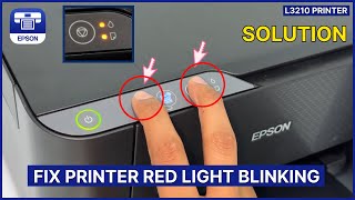 Epson L3210 Fix Printer Red Light Blinking [upl. by Avuha]