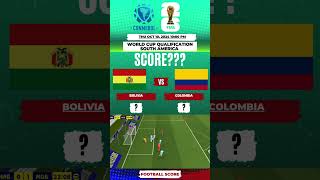 Bolivia vs Colombia World Cup qualification South America score football worldcup laliga uefa [upl. by Llevron]