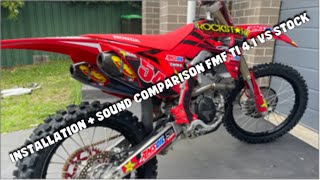 Installation  Sound comparison FMF factory 41 exhaust system on 2020 Honda CRF250R [upl. by Gnel]