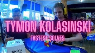 Tymon Kolasinski Fastest Solves [upl. by Annyahs]