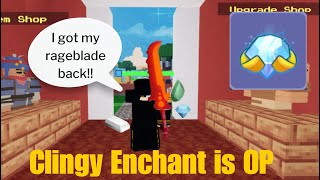 Clingy Enchant Is So Broken In Roblox Bedwars [upl. by Reinwald]