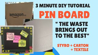 DIY 4 PIN BOARD  CORK BOARD A HOW TO MAKE COMPLETE TUTORIAL [upl. by Hearn229]