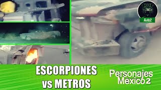 Metros exhiben monstruos de Escorpiones en Santa Apolonia Tamaulipas tras enfrentamiento hoy [upl. by Ellerehc]