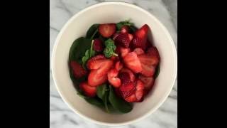 Strawberry Spinach Salad With Honey Balsamic Dressing [upl. by Luca]