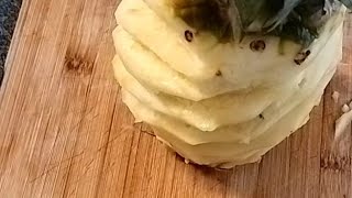 how i cut my pineapple asmr satisfying foodie fruits [upl. by Alletsyrc]