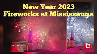 New Year 2023 Fireworks Mississauga 🇨🇦  Amazing New Year Fireworks at Canada  Wajihas Vlog [upl. by Rosaleen]