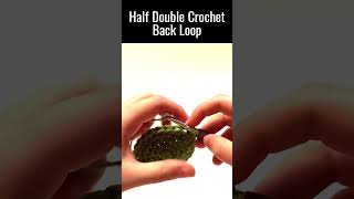 Crochet Basics Half Double Crochet Back Loop crochet crochetpatterns amigurumi crochetprojects [upl. by Illehs125]