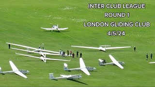 NonStop Gliders Aerotow amp Landings at London Gliding Club Dunstable [upl. by Ahsenahs]