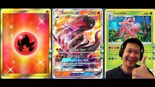 TWO Energy Attack SALAZZLE GX Deck Extra Strong Late Game 200 Damage [upl. by Senskell]