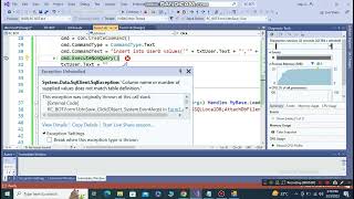 VB NET HOW TO FIX ERROR cmdExecuteNonQuery IN SQL DATABASE [upl. by Enneite429]