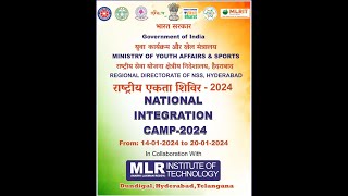 National Integration Camp  MLRIT [upl. by Freed]