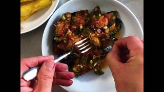 Half Shell Mussels with Salsa Picante [upl. by Airt]