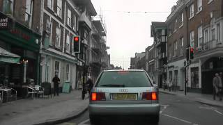 Driving Along High Street amp Barton Street Tewkesbury Gloucestershire England 2nd March 2012 [upl. by Doley335]