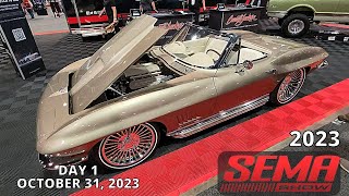 SEMA show 2023 Highlights  Amazing Cars And Trucks  Las Vegas Day 1 [upl. by Phare996]