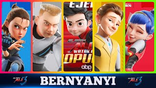 Bernyanyi Bernyanyi  Version Of Ejen Ali Season 3 Characters [upl. by Cobby]