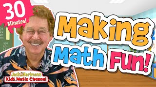 Making Math Fun  30 Minutes of Fun Math Songs for Kids  Jack Hartmann [upl. by Magnus]