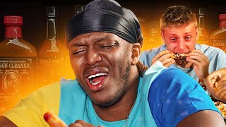 SIDEMEN EAT THE HOTTEST WINGS CHALLENGE [upl. by Ahtekal]