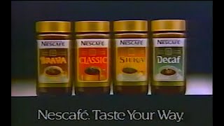 80s Nescafe Commercial quotTaste Your Wayquot 1985 [upl. by Mcculloch611]