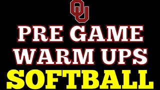 OU Softball Pre Game Warms Up Battle Series [upl. by Ariahay]