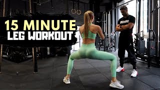 15 Minute LEG Workout  Fitness Series With Romee Strijd [upl. by Griffis]