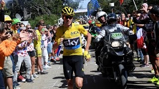 Froome à pieds dans la montée  Étape 12 Montpellier  Mont Ventoux  Tour de France 2016 [upl. by Nythsa]