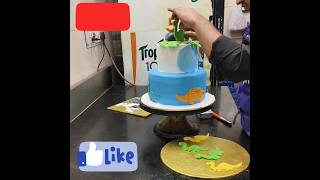 Two step fondant cake main shorts shortvideo trending youtubeshorts viralvideo viralshorts [upl. by Freida]