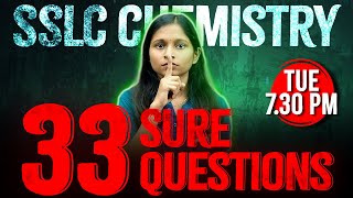 SSLC Chemistry Public Exam  33 Sure Questions  Exam Winner [upl. by Morley]