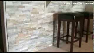 Wall Stone Installation Lowes Desert Quartz Ledgestone [upl. by Dauf]