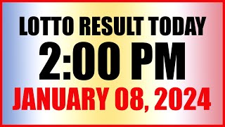 Lotto Result Today 2pm January 8 2024 Swertres Ez2 Pcso [upl. by Amedeo]