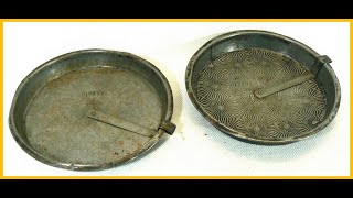 2 x Vintage Ovenex 8quot Inch Round Baking Trays One With Starburst Design ¾ Deep [upl. by Hopfinger]