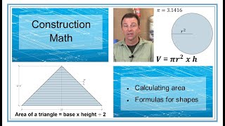 Construction Math  Calculating Area  Triangle Circle and part of a circle  Applied Math [upl. by Iv]