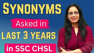 Synonyms asked in SSC CHSL  Part  1  SSC CHSL English Classes 2023  Vocabulary  Rani Maam [upl. by Nosneh]