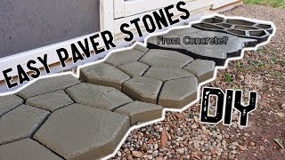 Making a paver walkway from concrete and a mold  How to [upl. by Epuladaugairam]