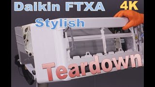 Daikin FTXA Stylish  Air Conditioner disassembly for full cleanout  Extremely detailed [upl. by Enirtak]