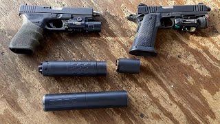 SilencerCo Hybrid 46M Noise Test Part 1 Pistol Subsonic [upl. by Burgess]