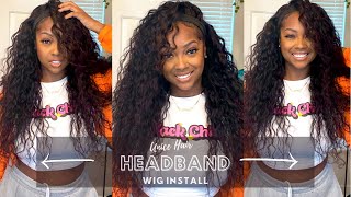 Water Wave Headband wig install in 5 minutes  3 Styles ✨ ft Unice Hair [upl. by Ier]