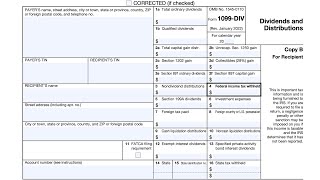 IRS Form 1099DIV walkthrough Dividends and Distributions [upl. by Delanty]