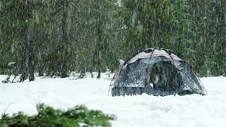 Camping in a Hot Tent During a Snowstorm with Baum Outdoors [upl. by Nifled]