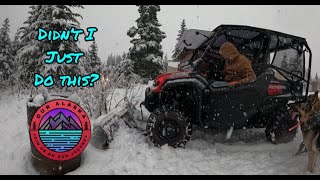 Cleaning up after First Snowstorm of the Season  Alaskan Off Grid Homestead [upl. by Jocko367]