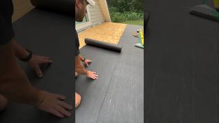 How I Installed Warrior Roofing Felt Roof Underlayment On New Porch Awning [upl. by Oiramal]