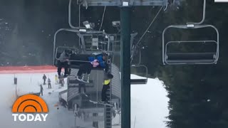 Watch Teens Pull Off Incredible Rescue Of Boy Dangling From Ski Lift  TODAY [upl. by Ellenohs]