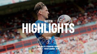 Match Highlights  Walsall FC Vs Stockport County  120823 [upl. by Ainessey33]