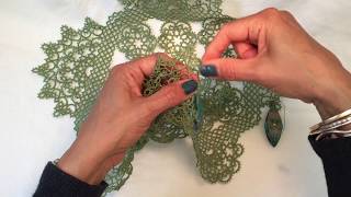 Tatting  quotTatChatquot The Green Doily [upl. by Aram]