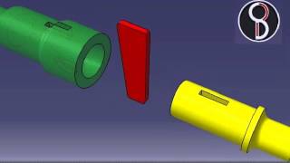 how socket and spigot cotter joint animation [upl. by Lienaj158]