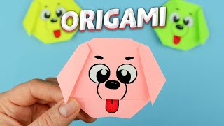 Origami cane facile  Lavoretti di carta  DIY Origami dog tutorial [upl. by Eiluj]