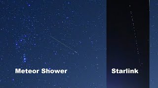 Orionids meteor shower 2020 amp Starlink satellites train  October 22 2020 [upl. by Daniel5]